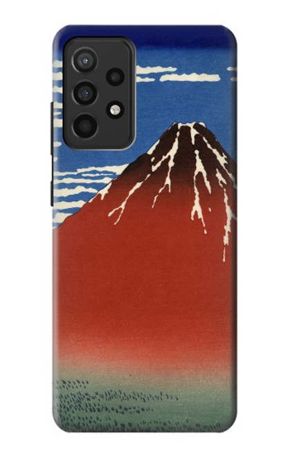 S2390 Katsushika Hokusai Fuji Rouge Etui Coque Housse pour Samsung Galaxy A52, Galaxy A52 5G