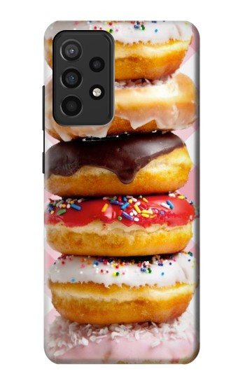 S2431 Fantaisie douce Donuts Etui Coque Housse pour Samsung Galaxy A52, Galaxy A52 5G