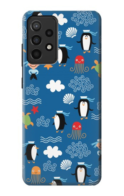 S2572 Motif Marin Penguin Etui Coque Housse pour Samsung Galaxy A52, Galaxy A52 5G