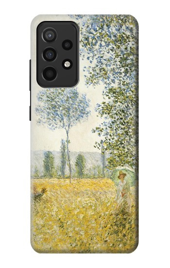 S2682 Claude Monet Champs Au printemps Etui Coque Housse pour Samsung Galaxy A52, Galaxy A52 5G