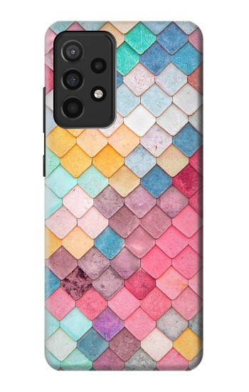 S2947 Bonbons Minimal Couleurs pastel Etui Coque Housse pour Samsung Galaxy A52, Galaxy A52 5G