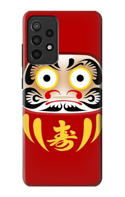 S3045 Japon Bonne chance Daruma Poupée Etui Coque Housse pour Samsung Galaxy A52, Galaxy A52 5G