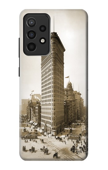S3046 Vieux de New York Flatiron Bâtiment Etui Coque Housse pour Samsung Galaxy A52, Galaxy A52 5G