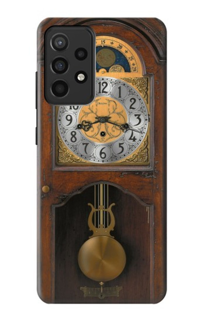 S3173 Grand-père Horloge Antique Horloge murale Etui Coque Housse pour Samsung Galaxy A52, Galaxy A52 5G