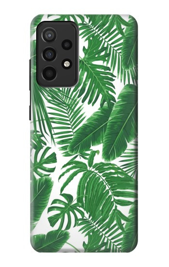 S3457 Papier Palm Monstera Etui Coque Housse pour Samsung Galaxy A52, Galaxy A52 5G