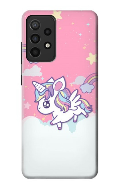 S3518 Licorne Dessin animé Etui Coque Housse pour Samsung Galaxy A52, Galaxy A52 5G