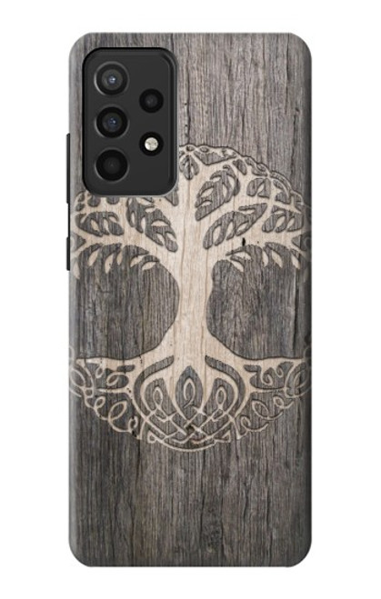 S3591 Viking Arbre de vie Symbole Etui Coque Housse pour Samsung Galaxy A52, Galaxy A52 5G