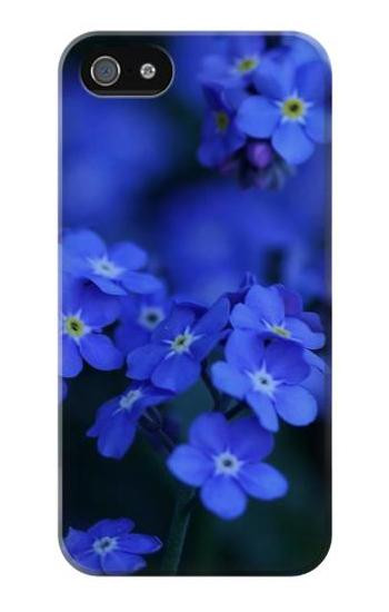 S0782 Forget me not Etui Coque Housse pour iPhone 5 5S SE