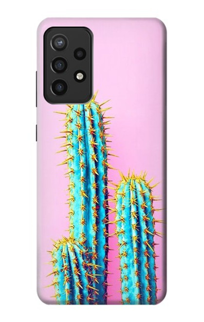S3673 Cactus Etui Coque Housse pour Samsung Galaxy A72, Galaxy A72 5G