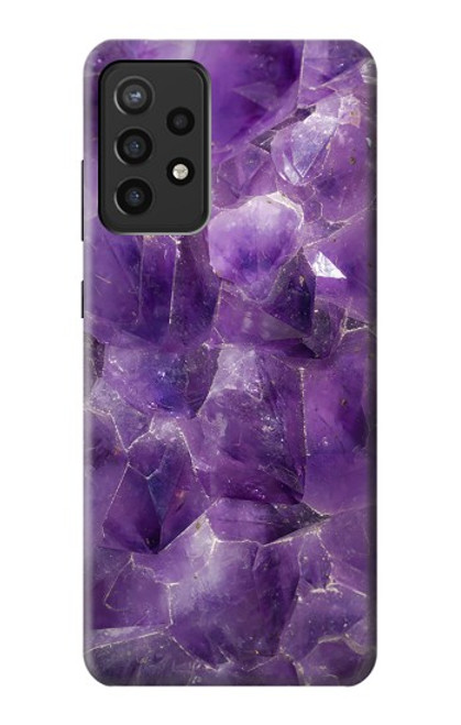 S3713 Graphique violet améthyste à quartz imprimé Etui Coque Housse pour Samsung Galaxy A72, Galaxy A72 5G