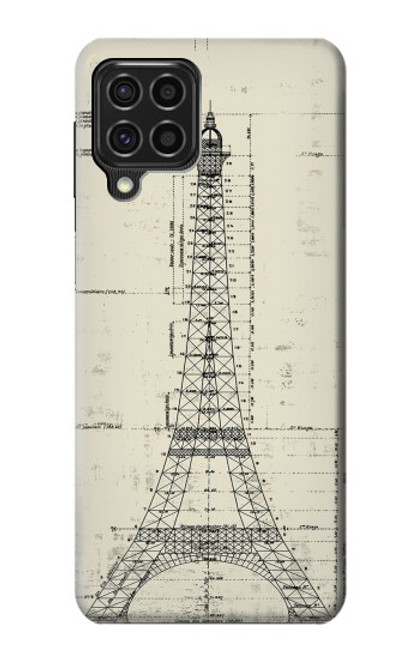 S3474 Dessin Architectural Eiffel Etui Coque Housse pour Samsung Galaxy F62