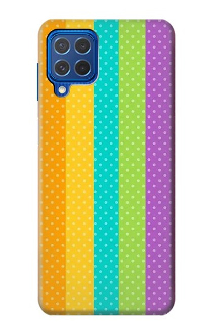 S3678 Vertical arc-en-ciel coloré Etui Coque Housse pour Samsung Galaxy M62