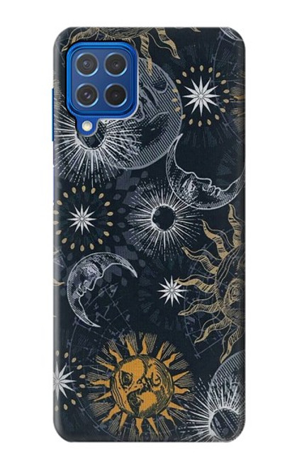 S3702 Lune et soleil Etui Coque Housse pour Samsung Galaxy M62