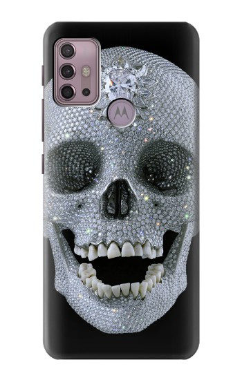 S1286 Crâne de diamant Etui Coque Housse pour Motorola Moto G30, G20, G10