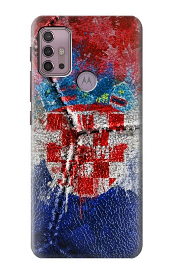 S3313 Croatie Drapeau graphique Football Millésime Etui Coque Housse pour Motorola Moto G30, G20, G10