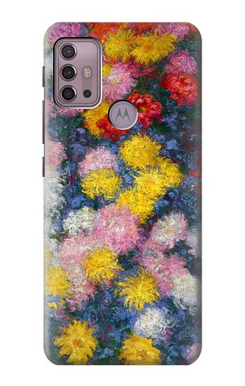 S3342 Claude Monet Chrysanthèmes Etui Coque Housse pour Motorola Moto G30, G20, G10
