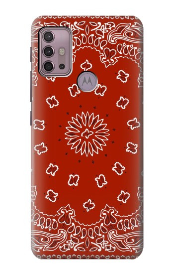 S3355 Motif Bandana Rouge Etui Coque Housse pour Motorola Moto G30, G20, G10