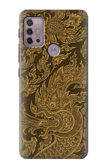 S3382 Art de la peinture thaïlandaise Naga Etui Coque Housse pour Motorola Moto G30, G20, G10