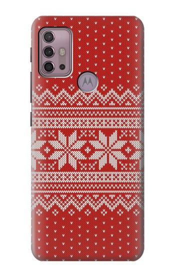 S3384 Motif d'hiver sans couture tricot Etui Coque Housse pour Motorola Moto G30, G20, G10