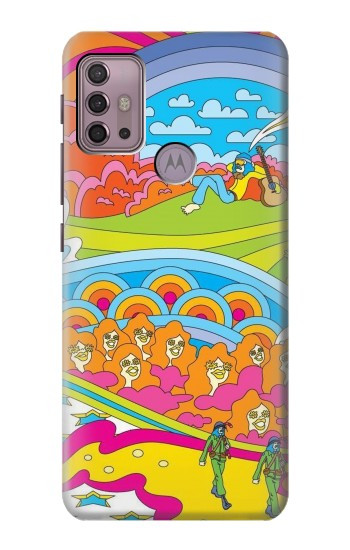 S3407 hippie Art Etui Coque Housse pour Motorola Moto G30, G20, G10