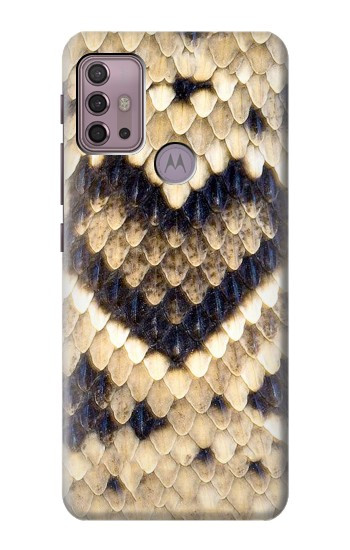 S3417 Diamant Rattle Serpent graphique Imprimer Etui Coque Housse pour Motorola Moto G30, G20, G10