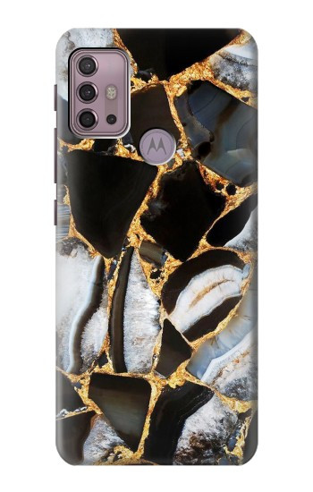 S3419 Imprimer Graphique en marbre d'or Etui Coque Housse pour Motorola Moto G30, G20, G10