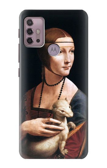 S3471 Lady hermine Leonardo da Vinci Etui Coque Housse pour Motorola Moto G30, G20, G10