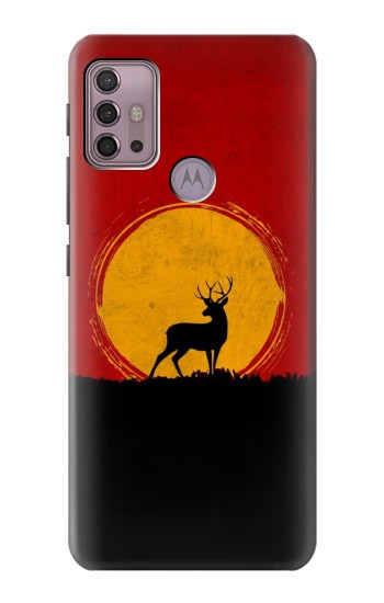 S3513 Coucher de soleil de Deer Etui Coque Housse pour Motorola Moto G30, G20, G10