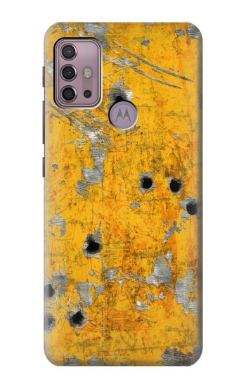 S3528 Bullet Rouille Jaune Métal Etui Coque Housse pour Motorola Moto G30, G20, G10