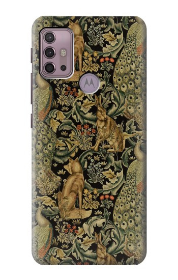 S3661 William Morris Forest Velvet Etui Coque Housse pour Motorola Moto G30, G20, G10