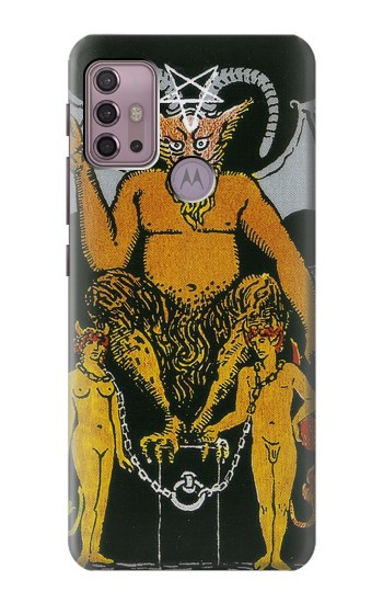 S3740 Carte de tarot le diable Etui Coque Housse pour Motorola Moto G30, G20, G10