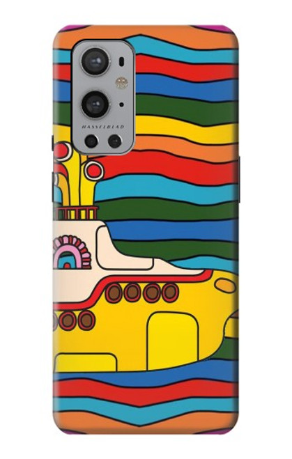 S3599 Hippie submarin Jaune Etui Coque Housse pour OnePlus 9 Pro