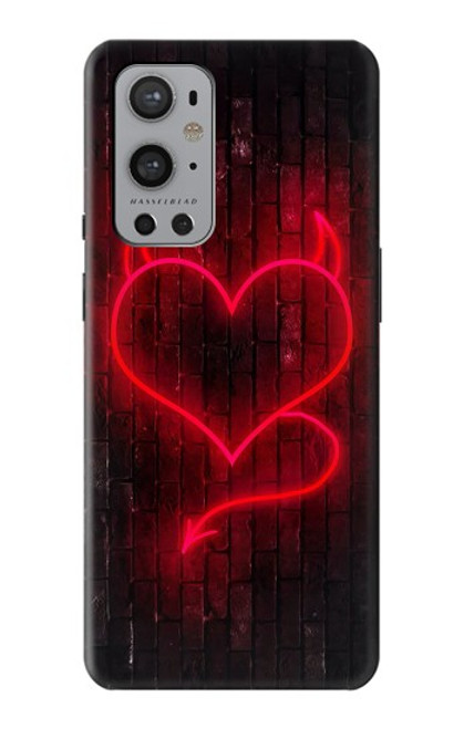S3682 Cœur du diable Etui Coque Housse pour OnePlus 9 Pro