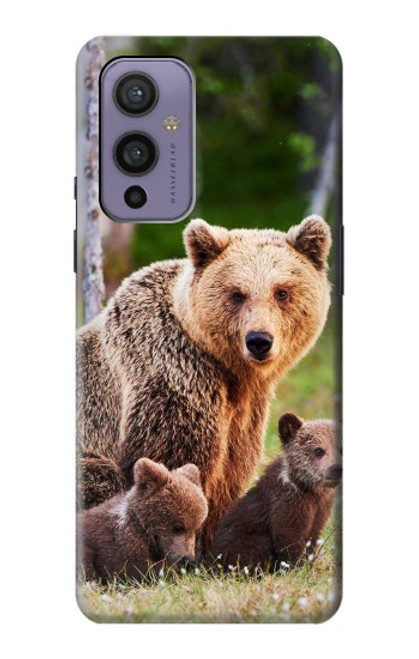 S3558 Famille d'ours Etui Coque Housse pour OnePlus 9