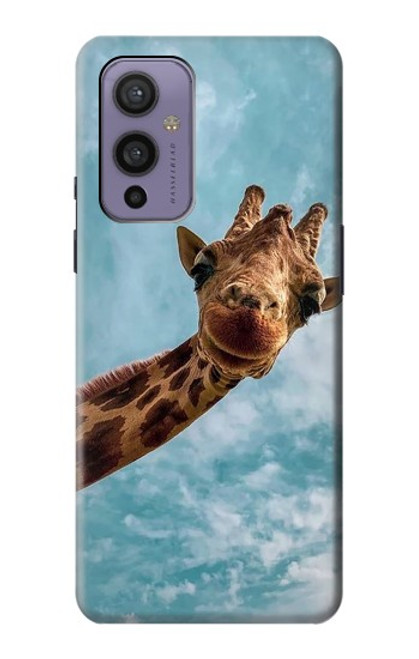 S3680 Girafe de sourire mignon Etui Coque Housse pour OnePlus 9