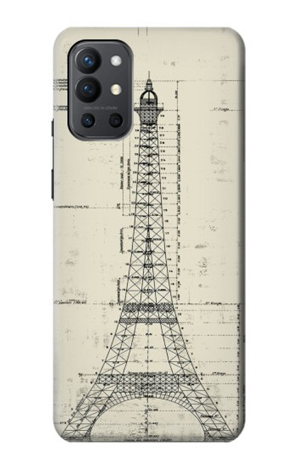S3474 Dessin Architectural Eiffel Etui Coque Housse pour OnePlus 9R