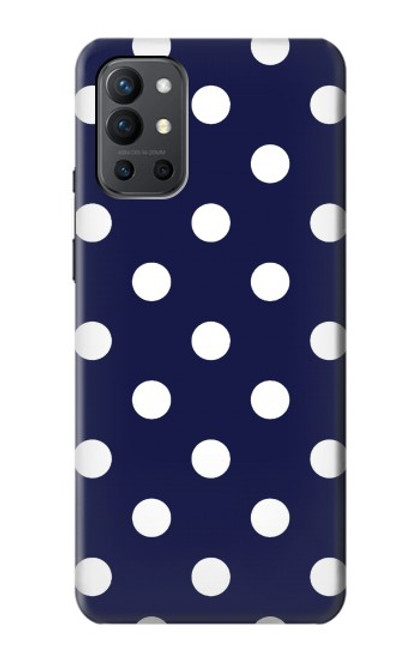 S3533 Bleu à pois Etui Coque Housse pour OnePlus 9R