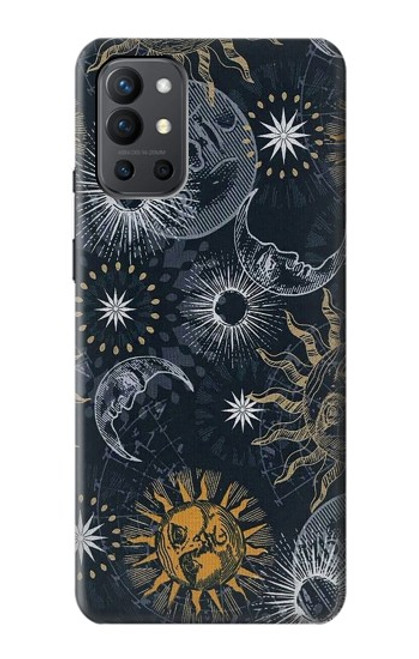 S3702 Lune et soleil Etui Coque Housse pour OnePlus 9R