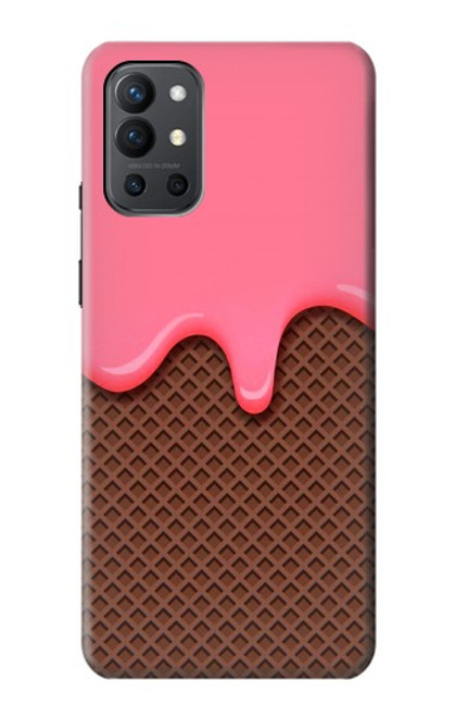 S3754 Cornet de crème glacée à la fraise Etui Coque Housse pour OnePlus 9R