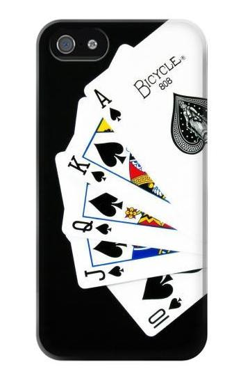 S1078 Poker Royal Straight Flush Etui Coque Housse pour iPhone 5 5S SE