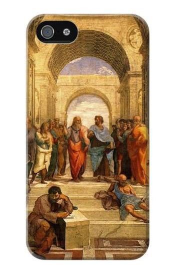 S1086 Raphael's School of Athens Etui Coque Housse pour iPhone 5 5S SE