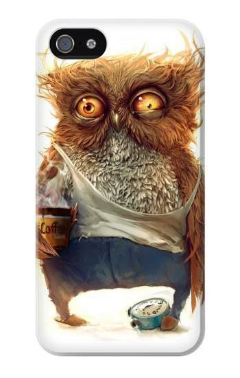 S1133 Wake up Owl Etui Coque Housse pour iPhone 5 5S SE