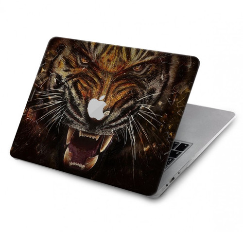 S0575 Tigre Visage Etui Coque Housse pour MacBook 12″ - A1534