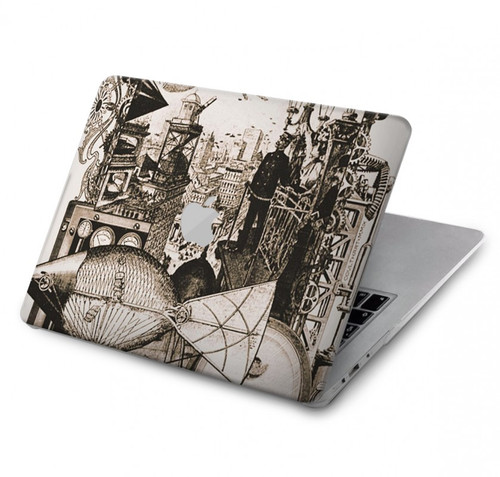 S1681 Dessin steampunk Etui Coque Housse pour MacBook 12″ - A1534