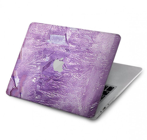 S2690 Cristaux améthyste imprimés graphiques Etui Coque Housse pour MacBook 12″ - A1534