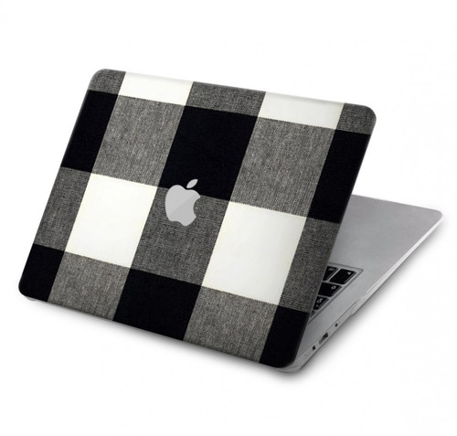 S2842 Noir et blanc Buffle motif de vérification Etui Coque Housse pour MacBook 12″ - A1534