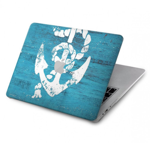 S3053 Marin Blue Anchor Etui Coque Housse pour MacBook Air 13″ - A1369, A1466