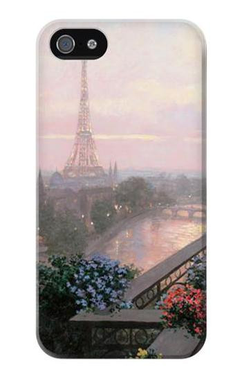 S1443 Terrace in Paris Eifel Etui Coque Housse pour iPhone 5 5S SE