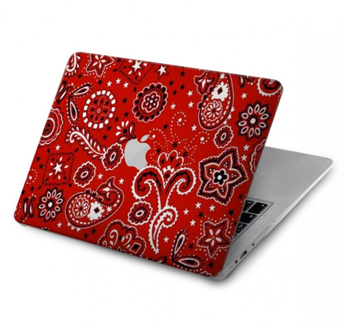 S3354 Rouge classique Bandana Etui Coque Housse pour MacBook Air 13″ - A1932, A2179, A2337