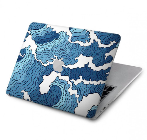 S3751 Modèle de vague Etui Coque Housse pour MacBook Pro Retina 13″ - A1425, A1502